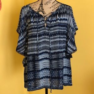 Blue Multicolored Blouse